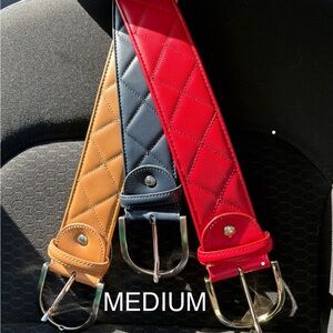 The Tailored Sportsman Quilted Belts - Red, Tan